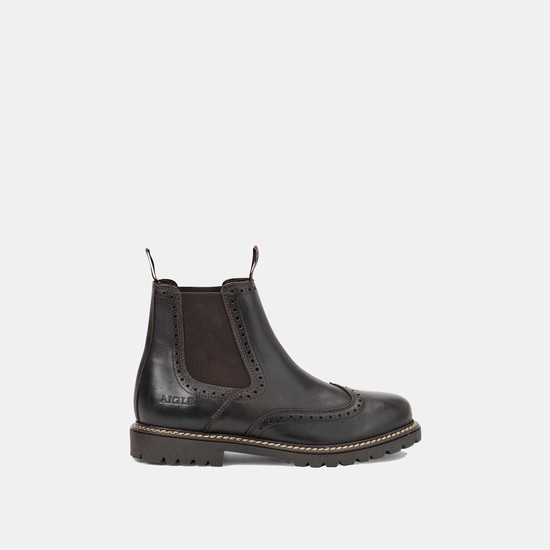 Aigle The Iconic Brogue-inspired Chelsea Boots Women Black ZA-27106